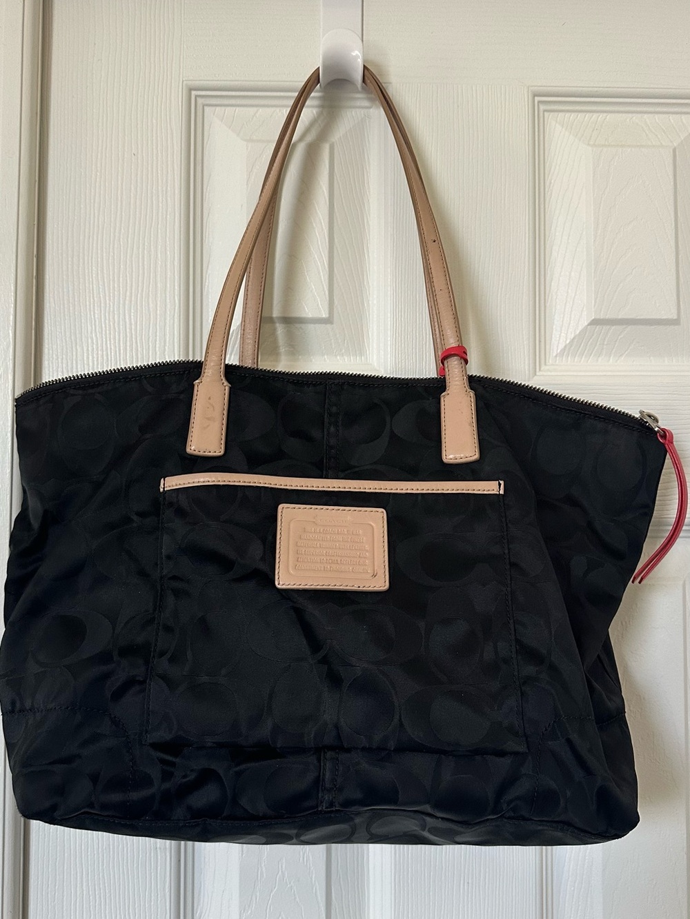 Coach Legacy Weekend signature nylon tote
